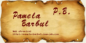 Pamela Barbul vizit kartica